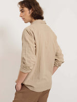 Load image into Gallery viewer, Beige Gauze Holiday Shirt
