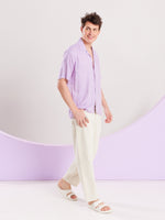 Load image into Gallery viewer, Lavender and White Striped Shirt
