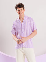 Load image into Gallery viewer, Lavender and White Striped Shirt
