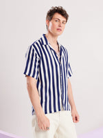 Load image into Gallery viewer, Blue and White Striped Shirt
