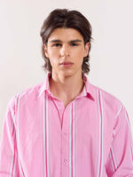 Load image into Gallery viewer, Pink Poplin Striped Shirt
