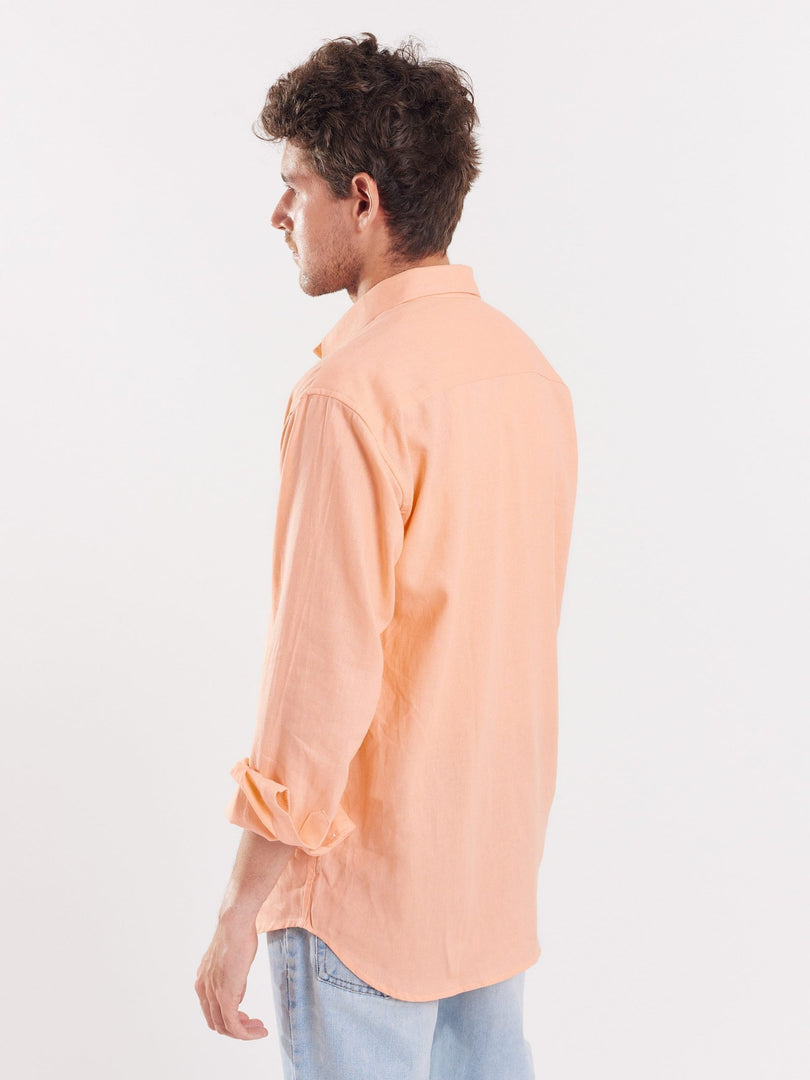 Peach Linen Shirt