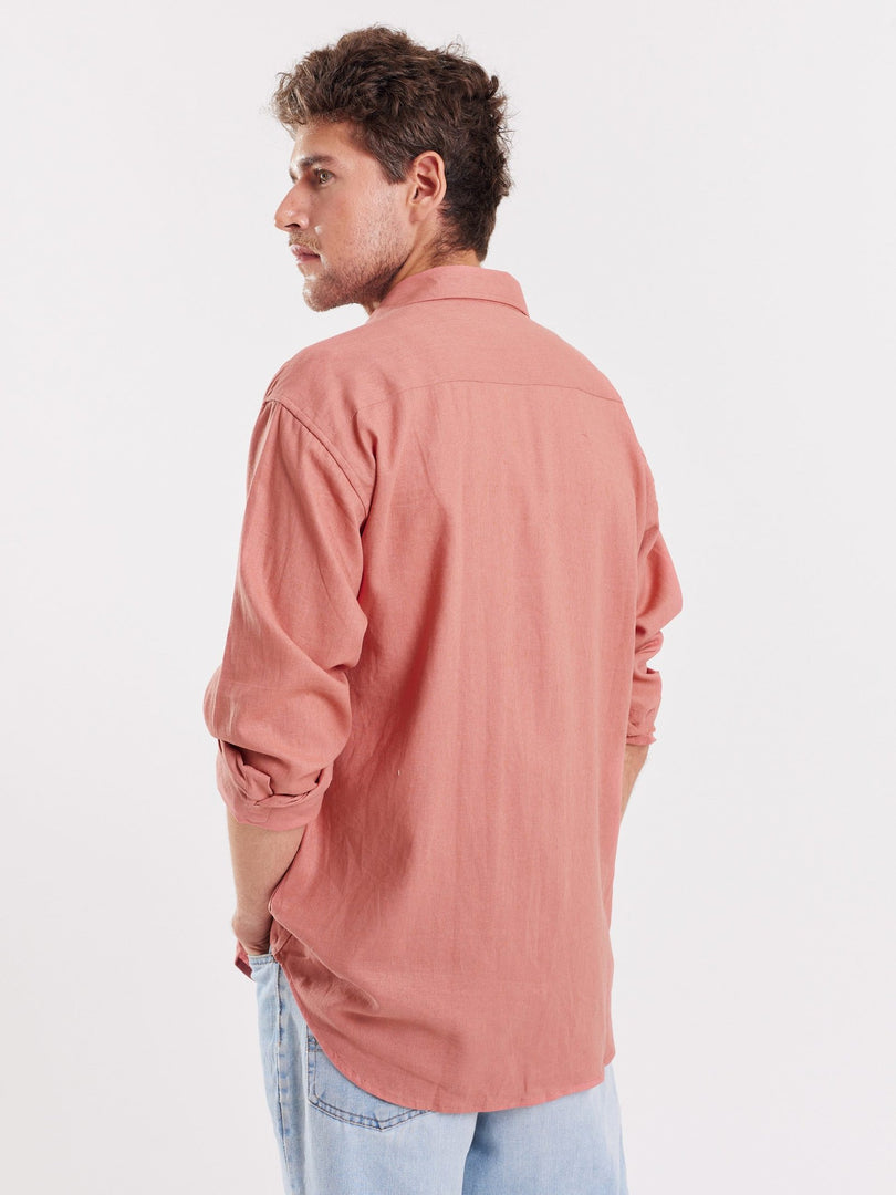 Dusty Rose Linen Shirt