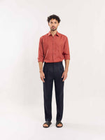 Load image into Gallery viewer, Dark Navy Linen Trousers
