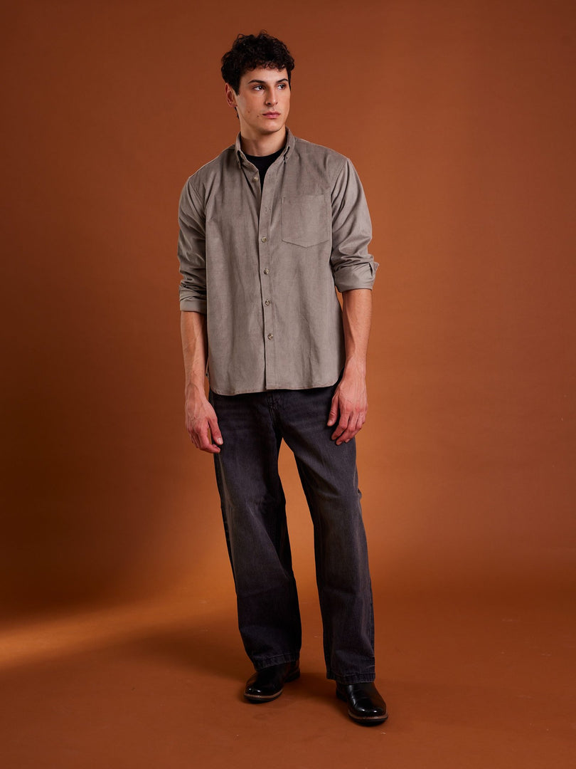 Gray Corduroy Shirt