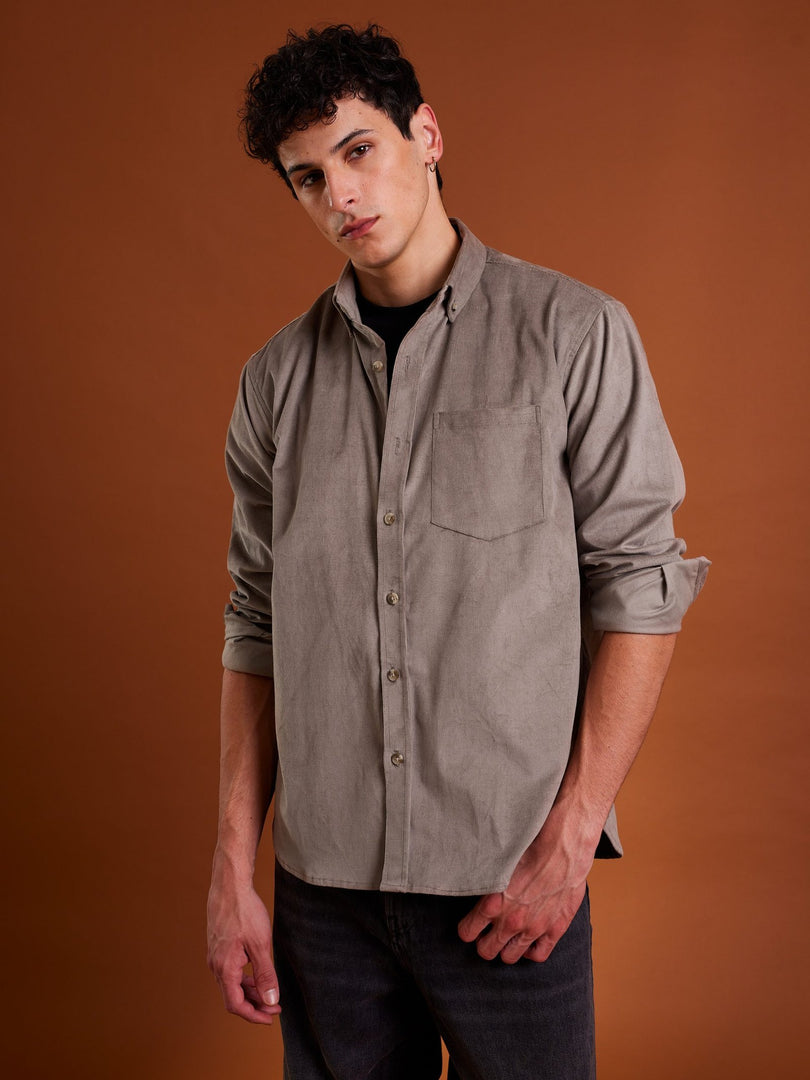 Gray Corduroy Shirt