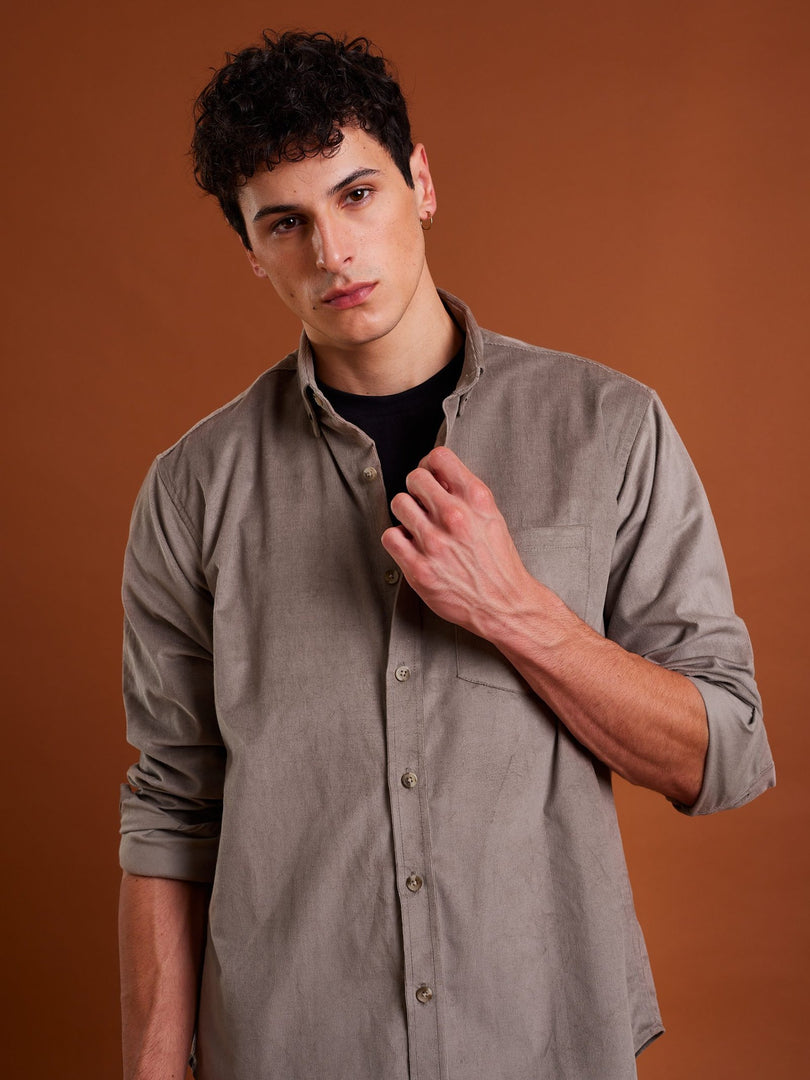 Gray Corduroy Shirt