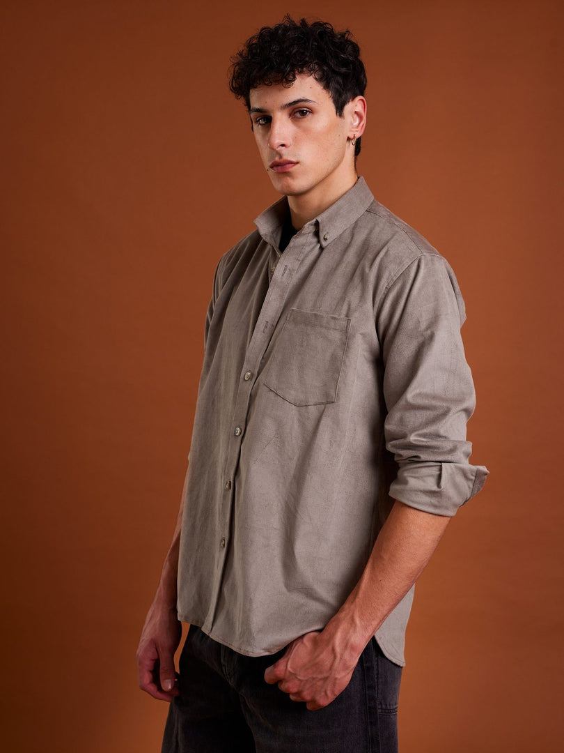 Gray Corduroy Shirt