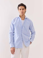 Load image into Gallery viewer, Blue Oxford Striped Shirt
