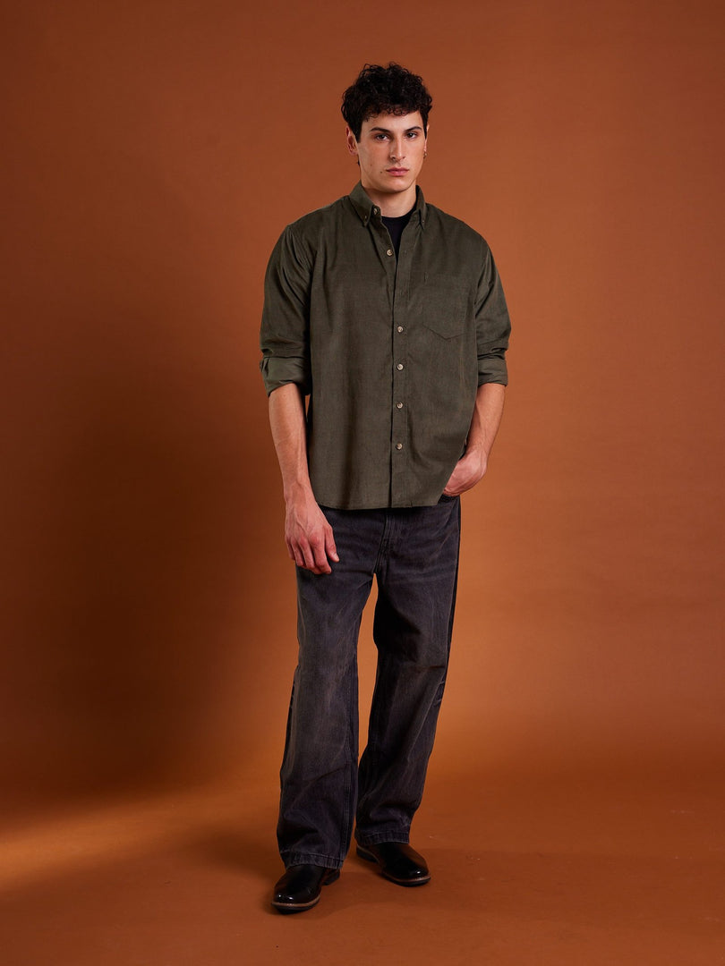 Olive Corduroy Shirt