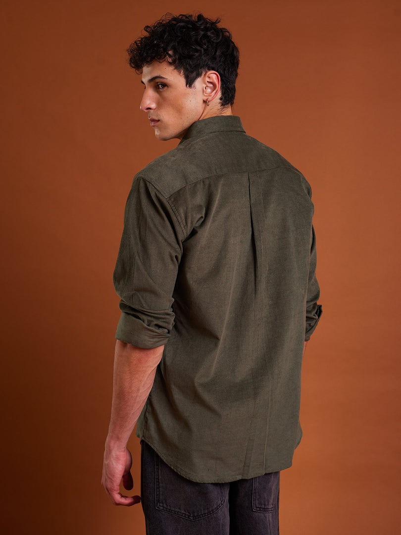 Olive Corduroy Shirt