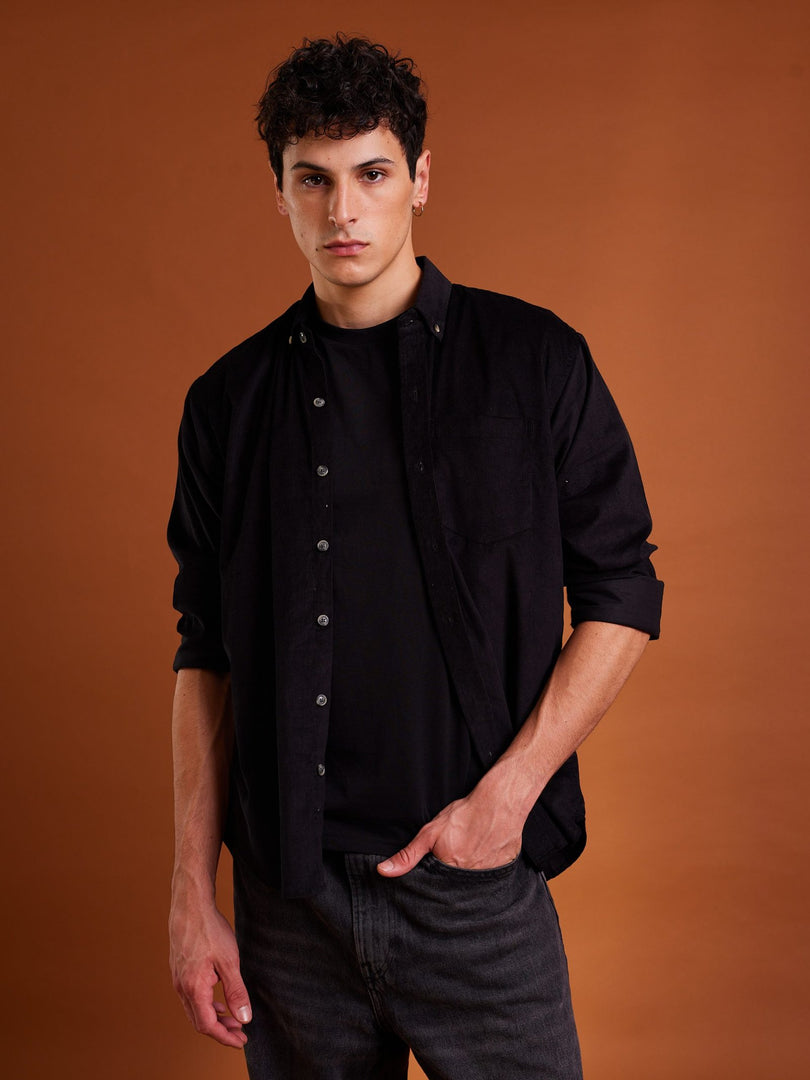 Black Corduroy Shirt