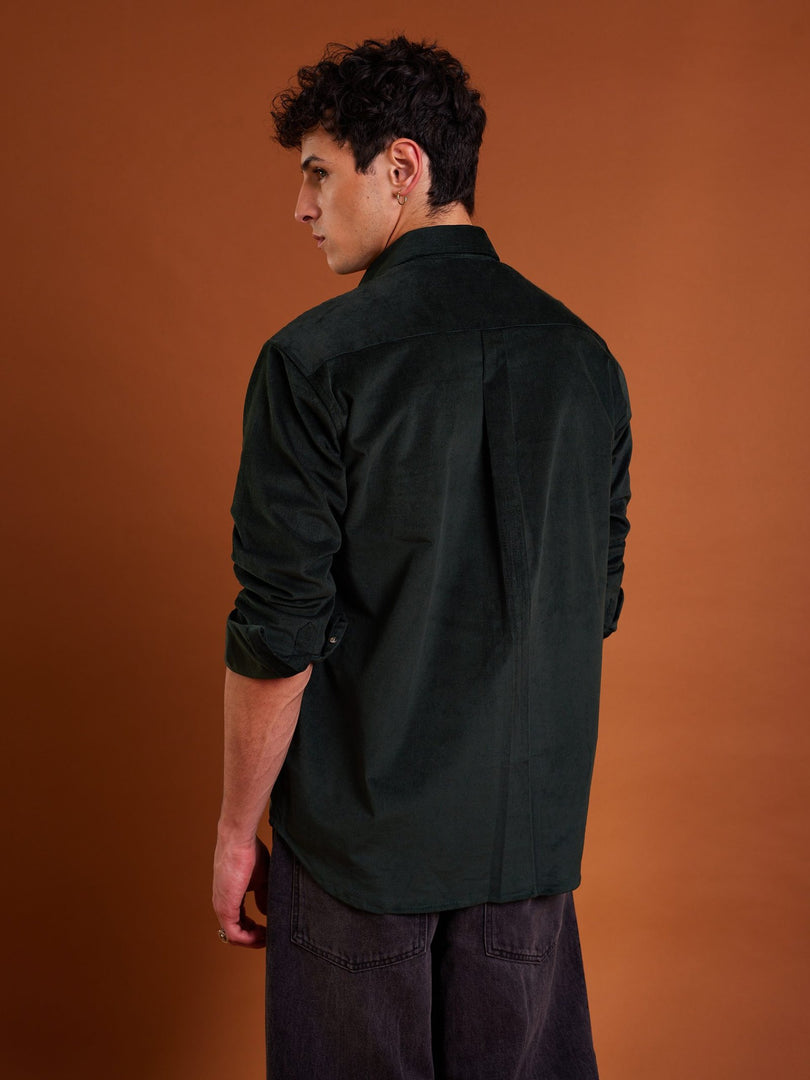 Dark Green Corduroy Shirt