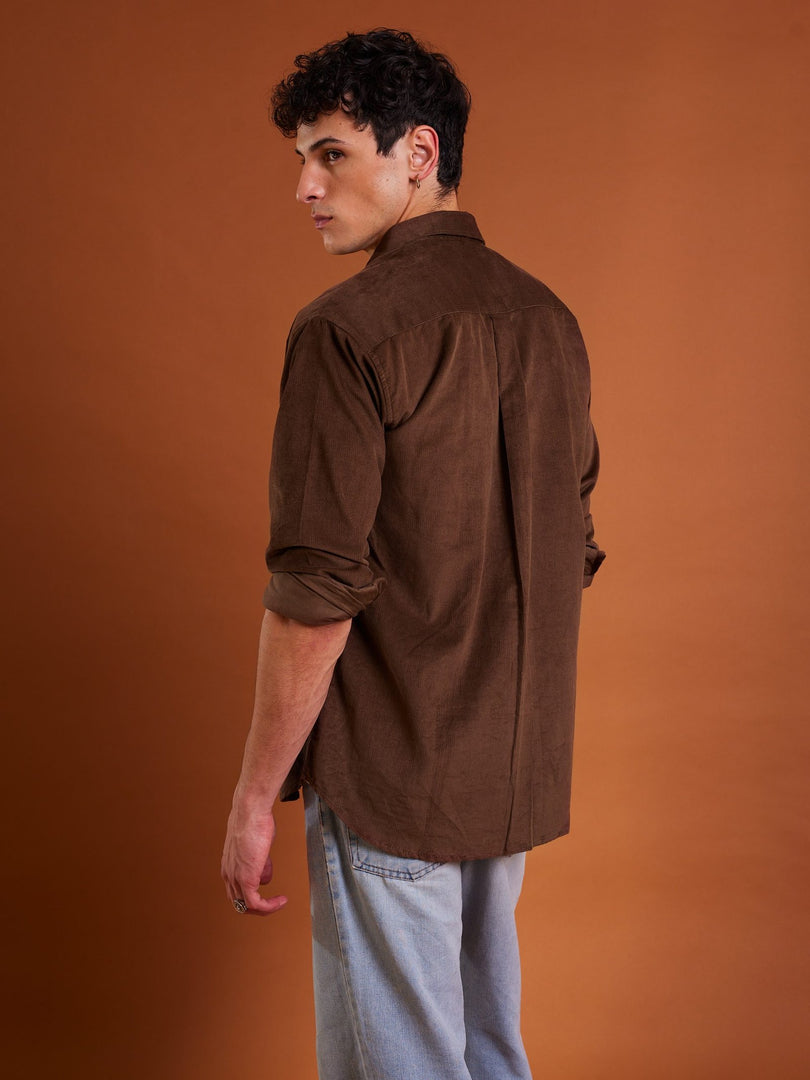 Chocolate Brown Corduroy Shirt