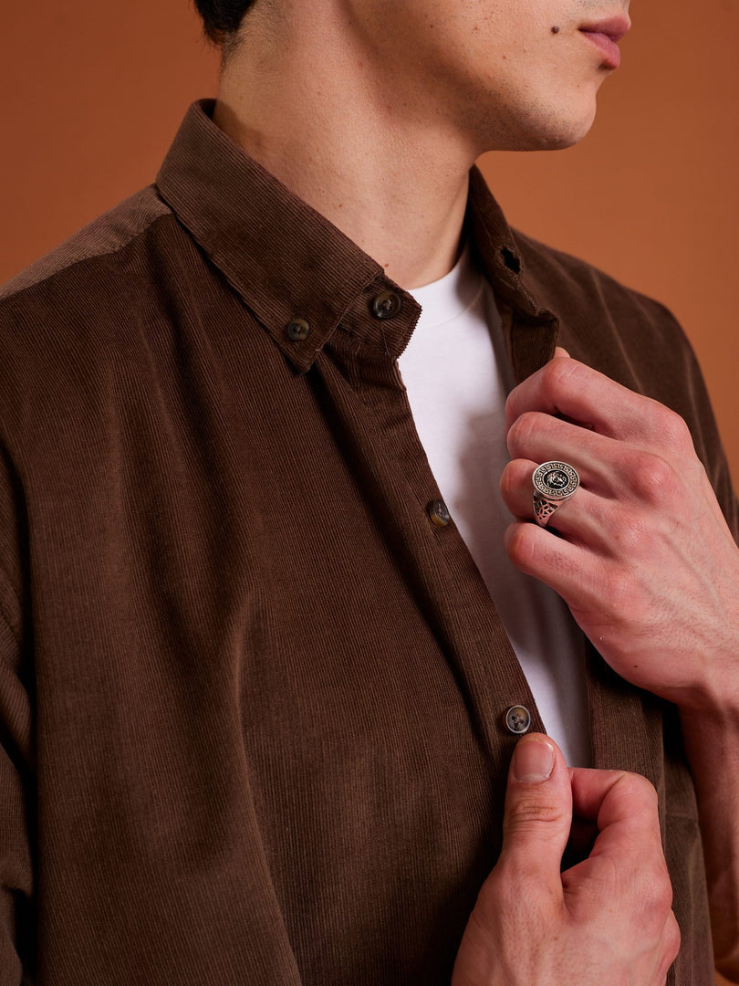 Chocolate Brown Corduroy Shirt