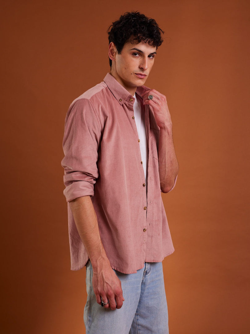 Dusty Rose Pink Corduroy Shirt