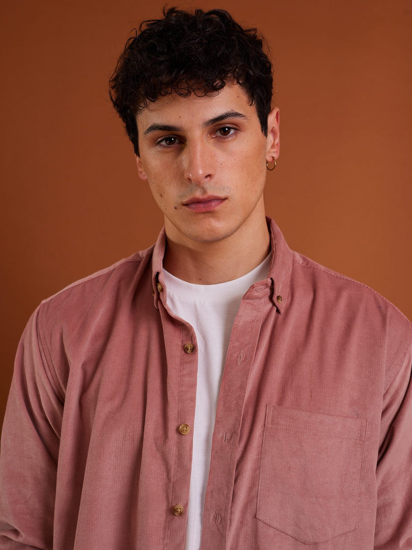 Dusty Rose Pink Corduroy Shirt