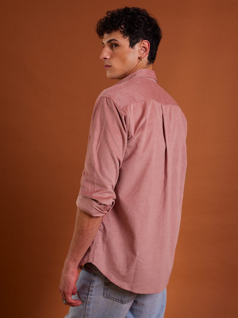 Dusty Rose Pink Corduroy Shirt