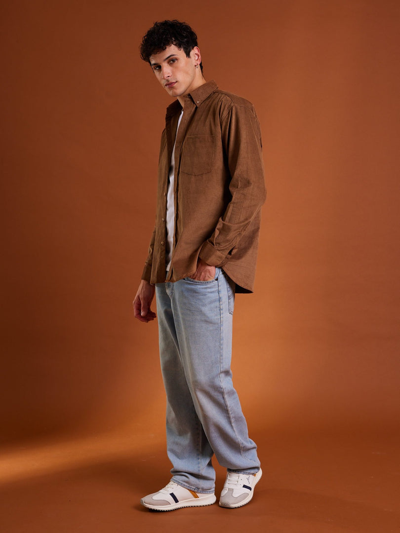 Russet Brown Corduroy Shirt