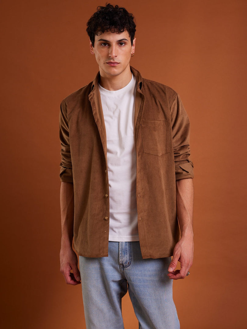 Russet Brown Corduroy Shirt