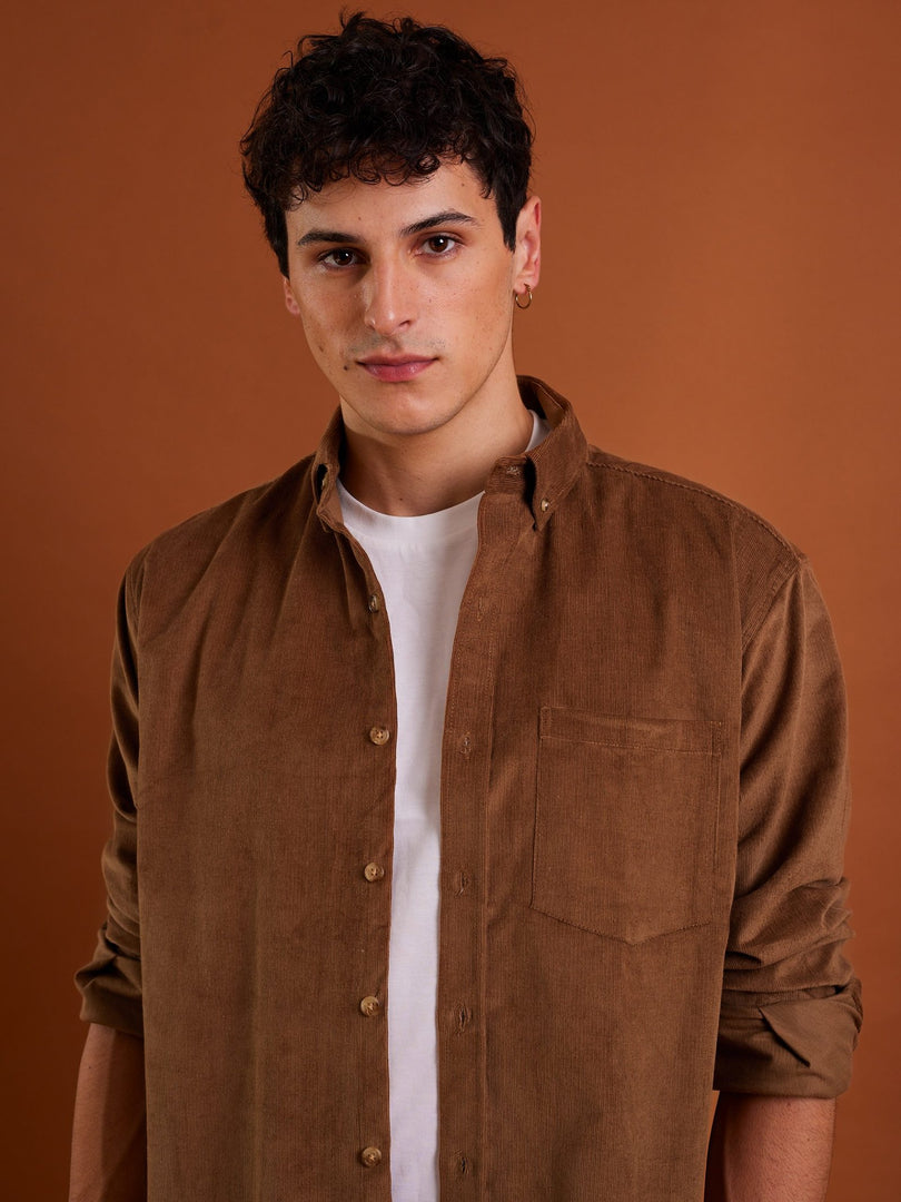 Russet Brown Corduroy Shirt