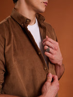 Load image into Gallery viewer, Russet Brown Corduroy Shirt
