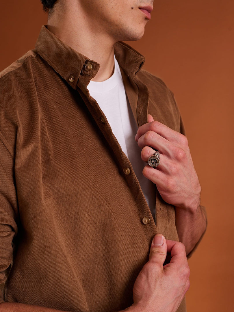 Russet Brown Corduroy Shirt