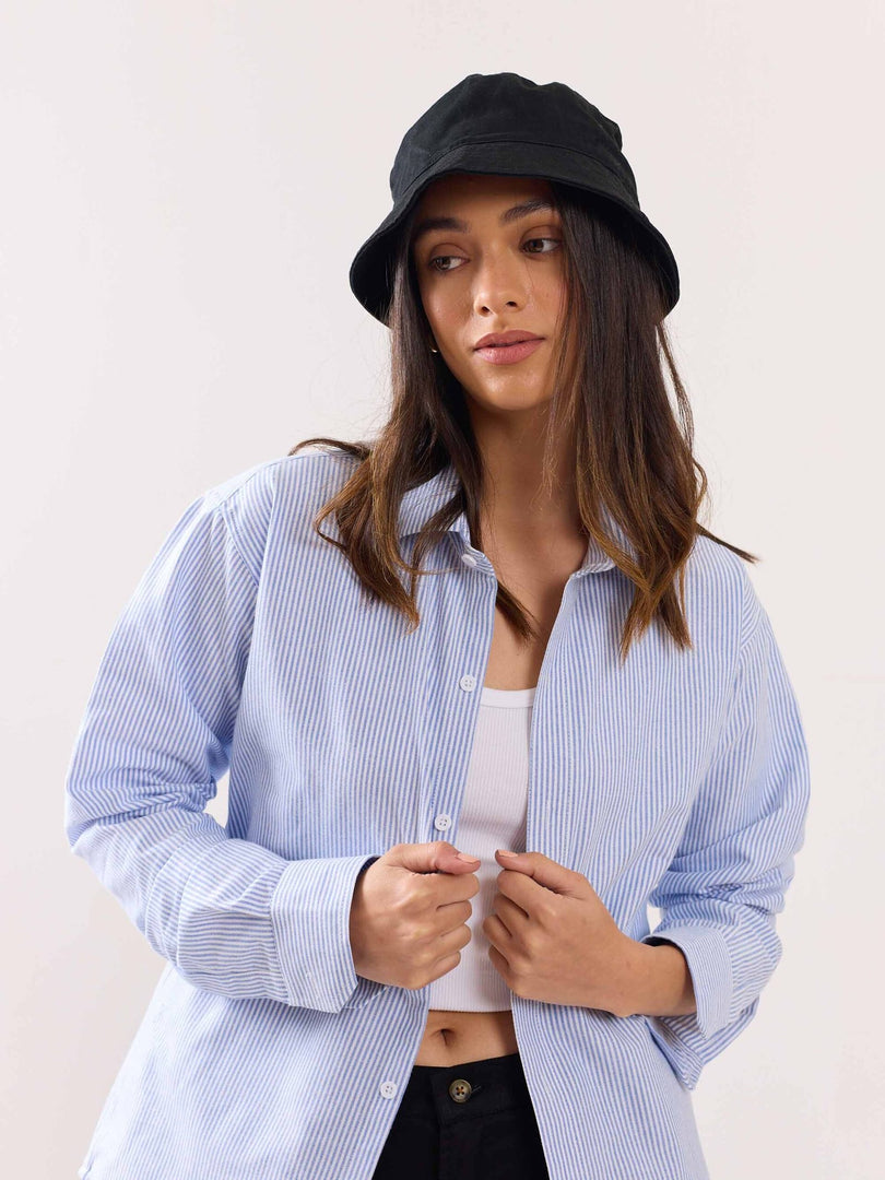 Blue Oxford Striped Shirt