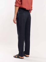 Load image into Gallery viewer, Dark Navy Linen Trousers
