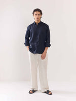 Load image into Gallery viewer, Dark Navy Linen Shirt
