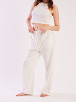 Load image into Gallery viewer, White Linen Pull-on Pants
