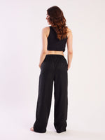 Load image into Gallery viewer, Black Linen Pull-on Pants
