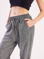 Load image into Gallery viewer, Grey Cotton Pull-on Pants
