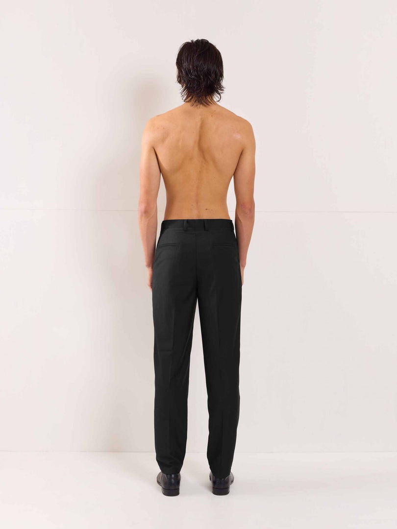 Black Straight Fit Trousers