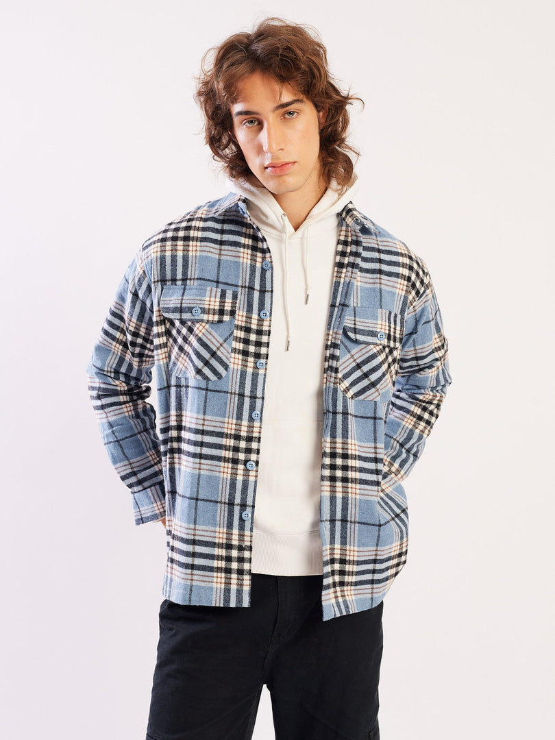 Relaxed Fit Plaid Shacket