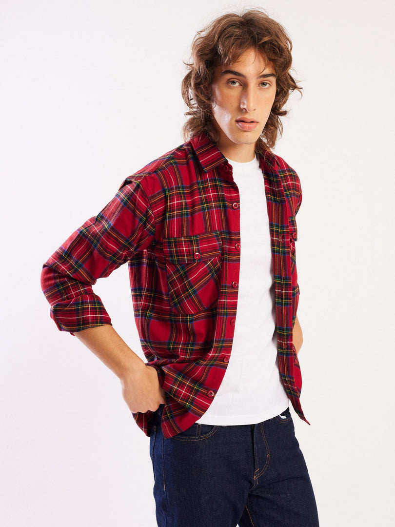 Relaxed Fit Plaid Shacket