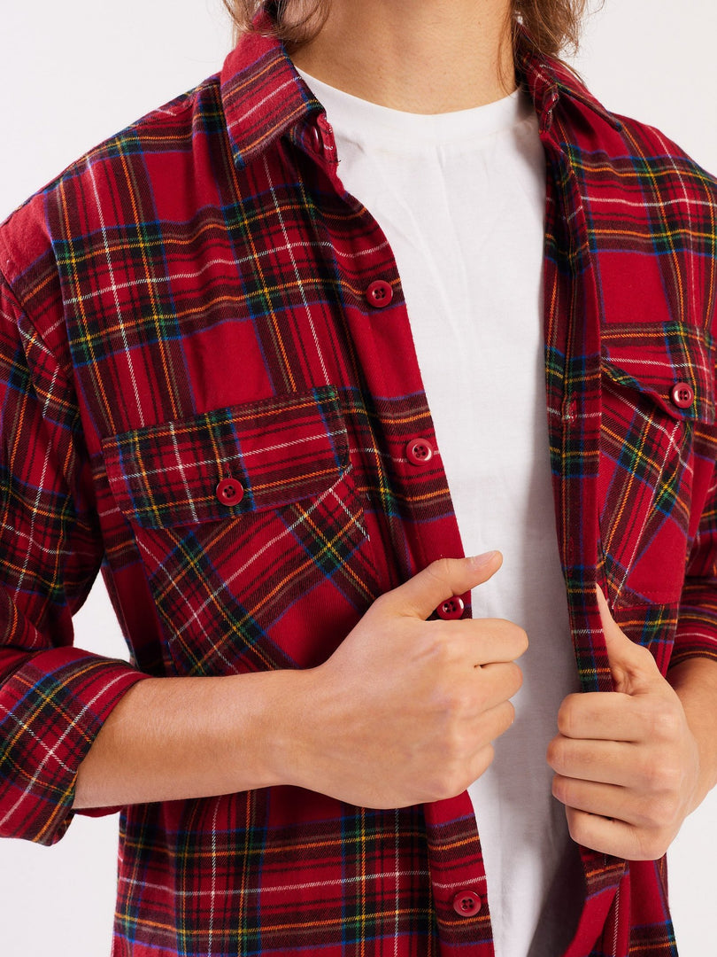 Relaxed Fit Plaid Shacket