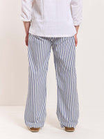 Load image into Gallery viewer, Blue Striped Pull-on Pants
