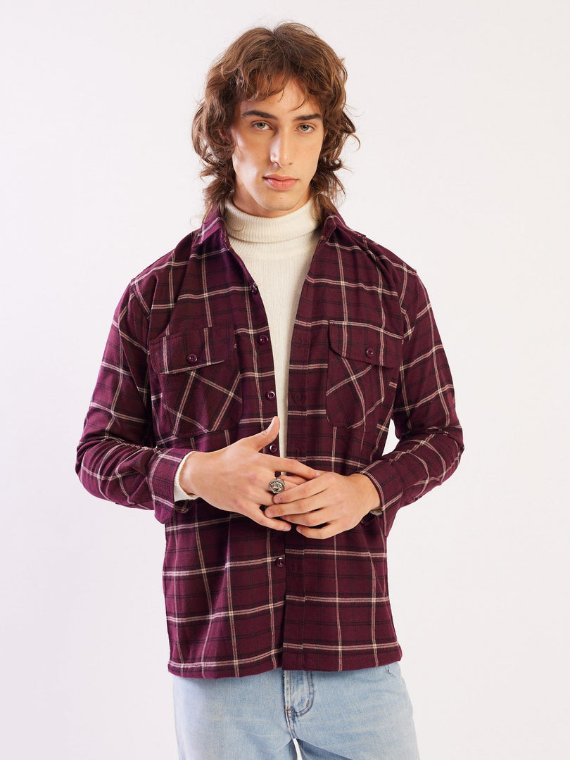 Relaxed Fit Plaid Shacket