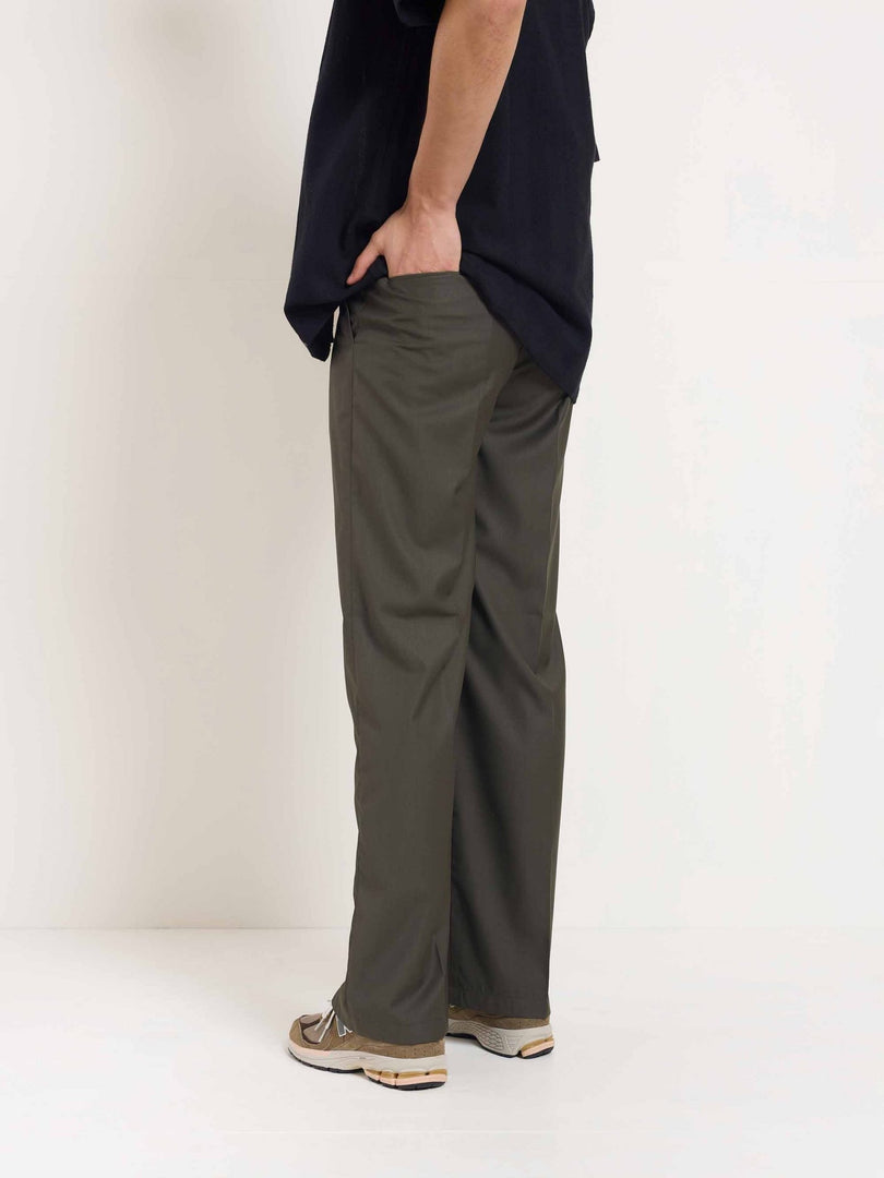 Dark Taupe Baggy Fit Trousers