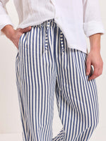 Load image into Gallery viewer, Blue Striped Pull-on Pants
