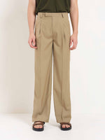 Load image into Gallery viewer, Khaki Baggy Fit Trousers
