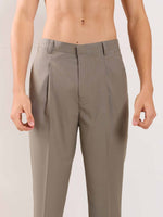 Load image into Gallery viewer, Stone Grey Straight Fit Trousers
