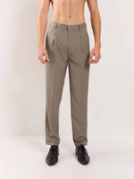 Load image into Gallery viewer, Stone Grey Straight Fit Trousers
