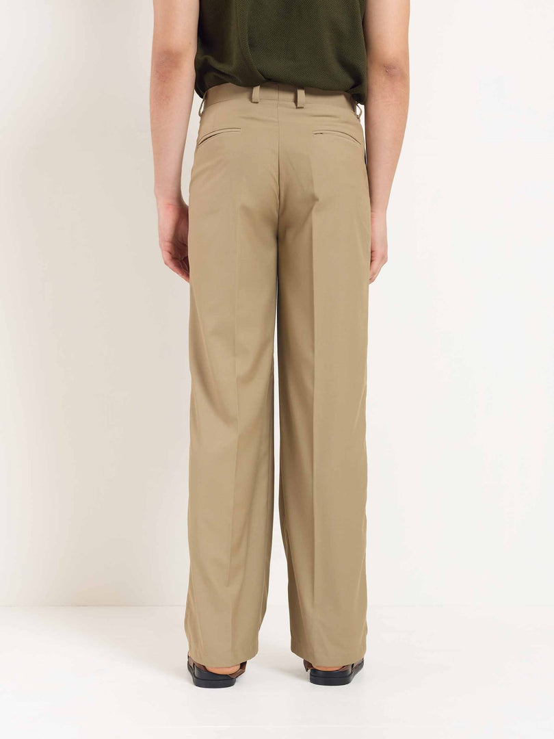 Khaki Baggy Fit Trousers