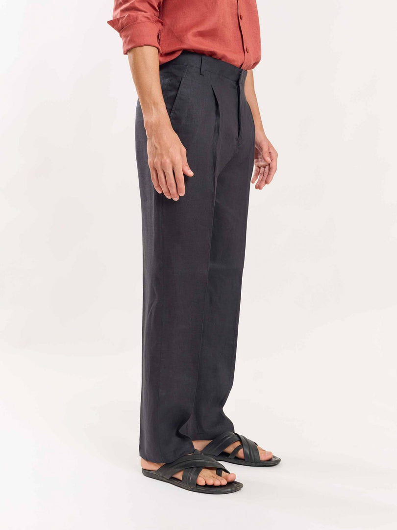 Black Linen Trousers