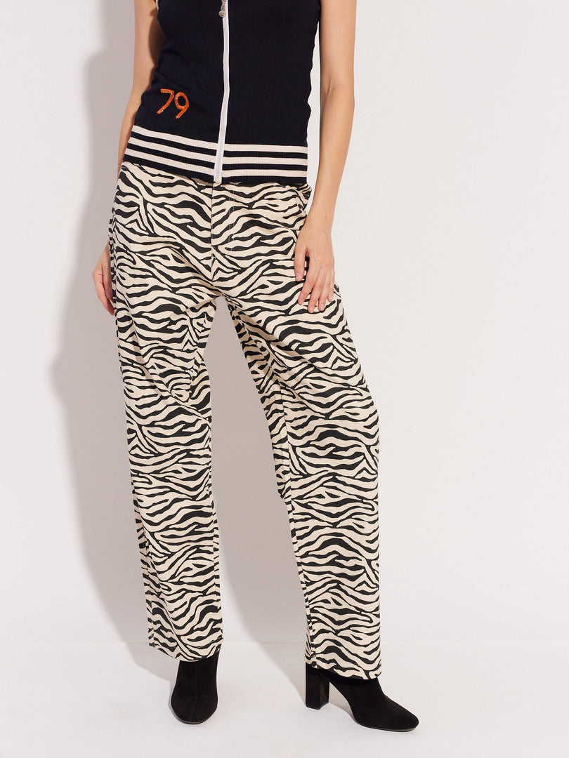 Zebra Patterned Trousers