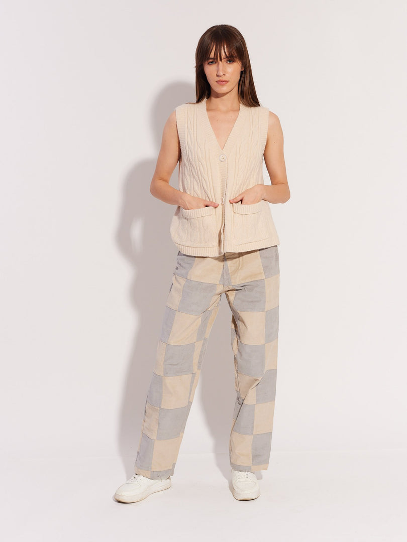 Patchwork Corduroy Trousers