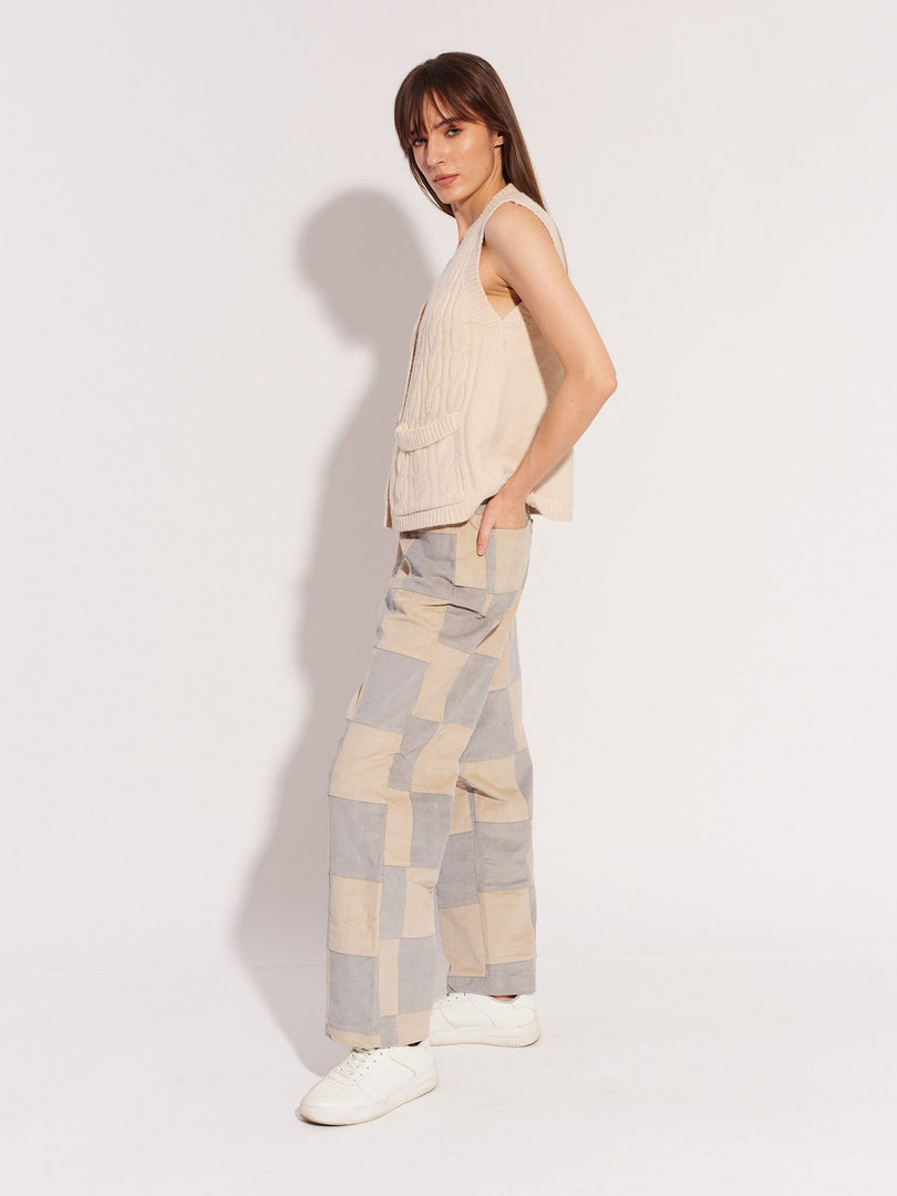 Patchwork Corduroy Trousers