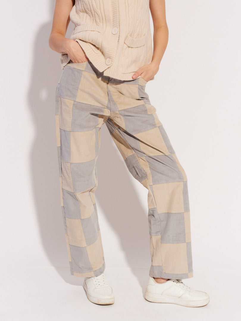 Patchwork Corduroy Trousers